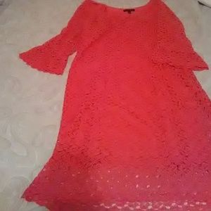 Plus Size 24w Coral colored crochet dress